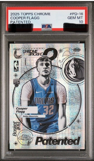 2025 Topps Chrome Cooper Flagg #PD-16 Patented PSA 10