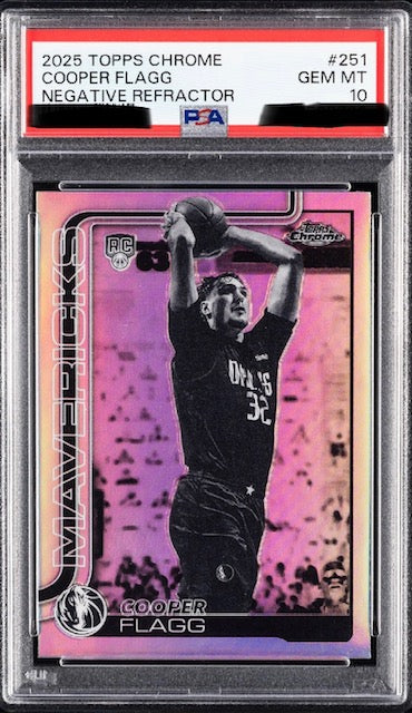 2025 Topps Chrome Cooper Flagg Negative Refractor PSA 10