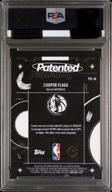2025 Topps Chrome Cooper Flagg #PD-16 Patented PSA 10