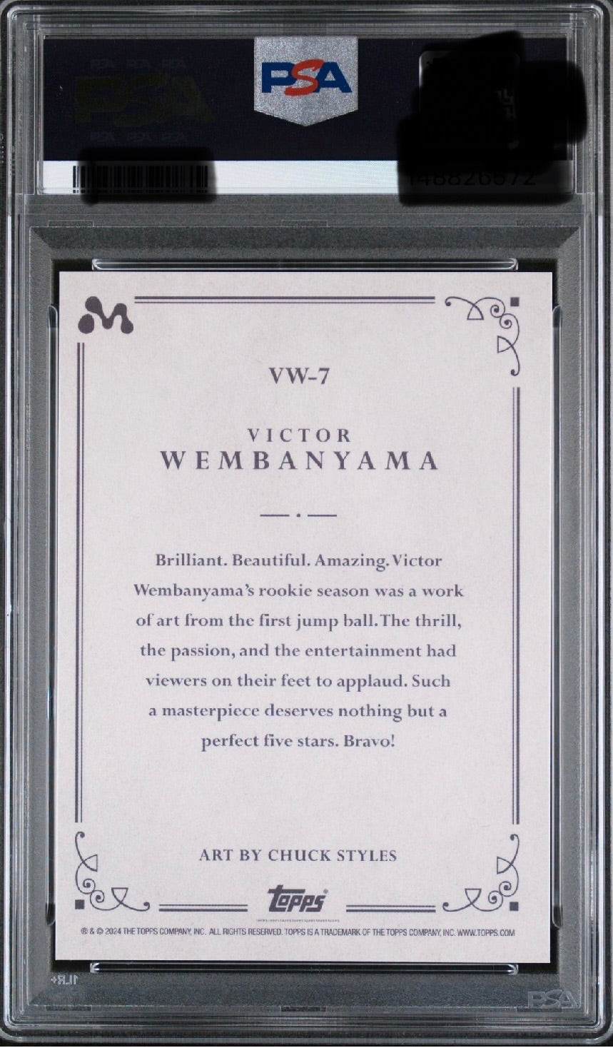 2023 Topps Mercury Victor Wembanyama #VW7 Orange Refractor PSA 10 - 03/25 POP 1