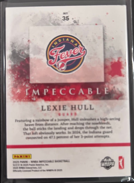 2025 Impeccable Lexie Hull #35 Fever - Indiana Fever 4/8
