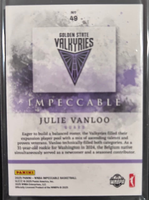 2025 Impeccable Julie Vanloo #49 - Golden State Valkyries 23/40
