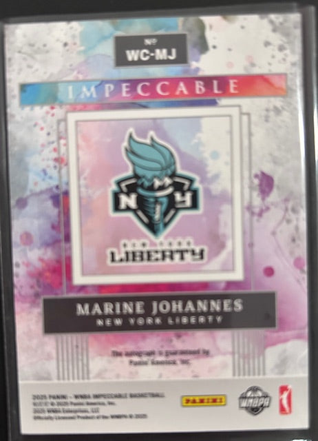 2025 Impeccable Marine Johannes Autograph - New York Liberty 09/25
