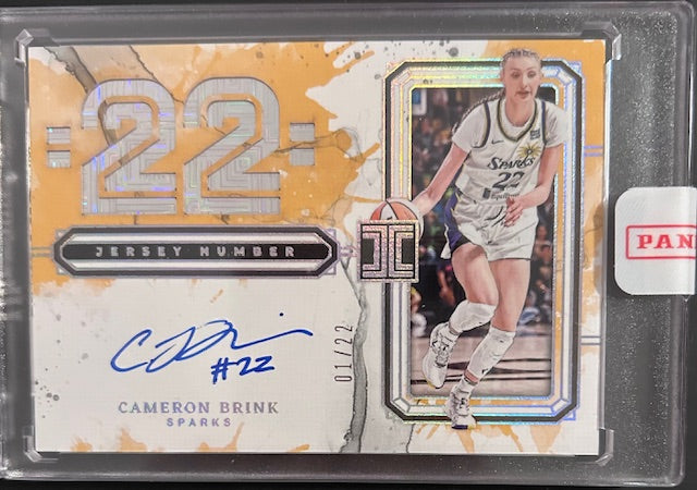 2025 Impeccable Cameron Brink Jersey Number Auto #22 - Los Angeles Sparks 1/22