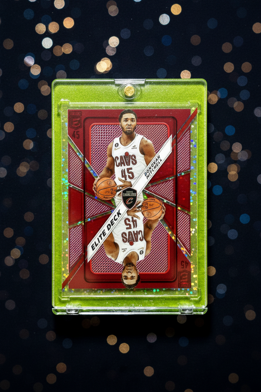 2023 Panini Elite Donovan Mitchell #21 White Sparkle Prizm SSP Cavs