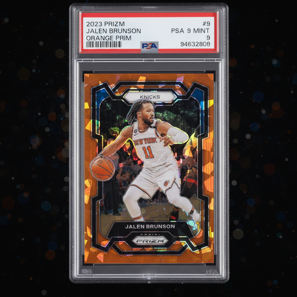 2023 Panini Prizm Jalen Brunson Orange Ice #9 PSA 9