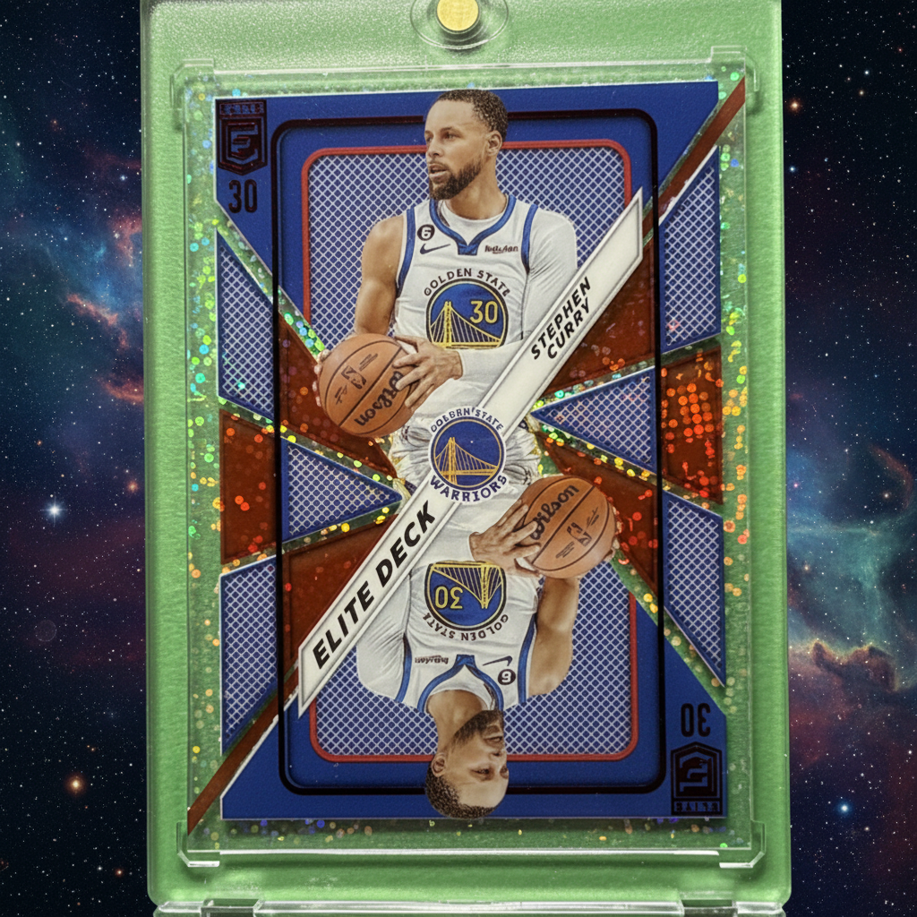 Stephen Curry 2023-24 Elite Deck White Sparkle Prizm SSP Red International Card