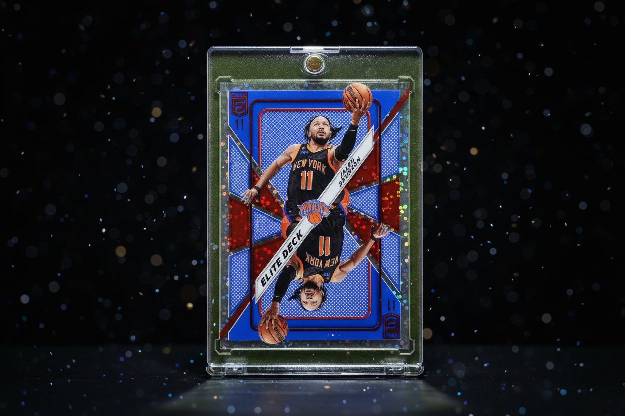 Basketball card with dark starry background